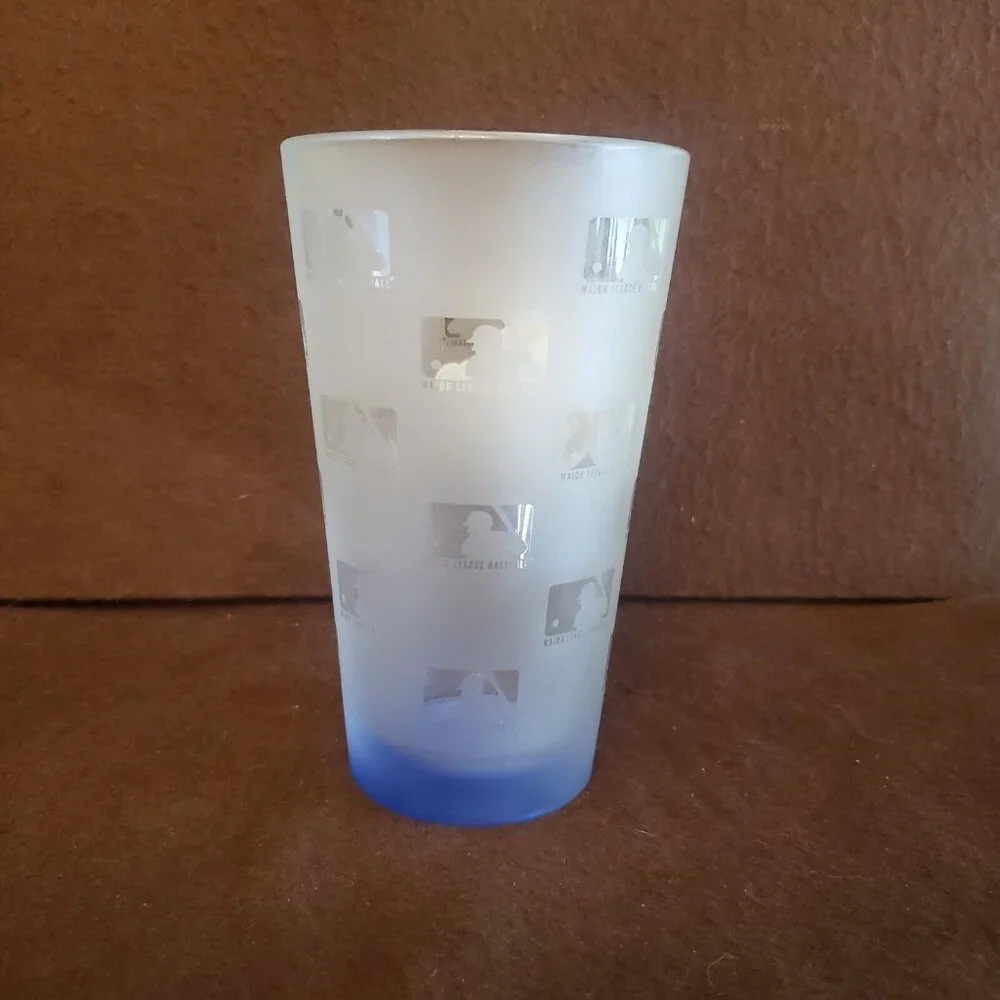 MLB Satin Frosted‎ 16oz Pint Glass Milwaukee Brewers Major League Baseball